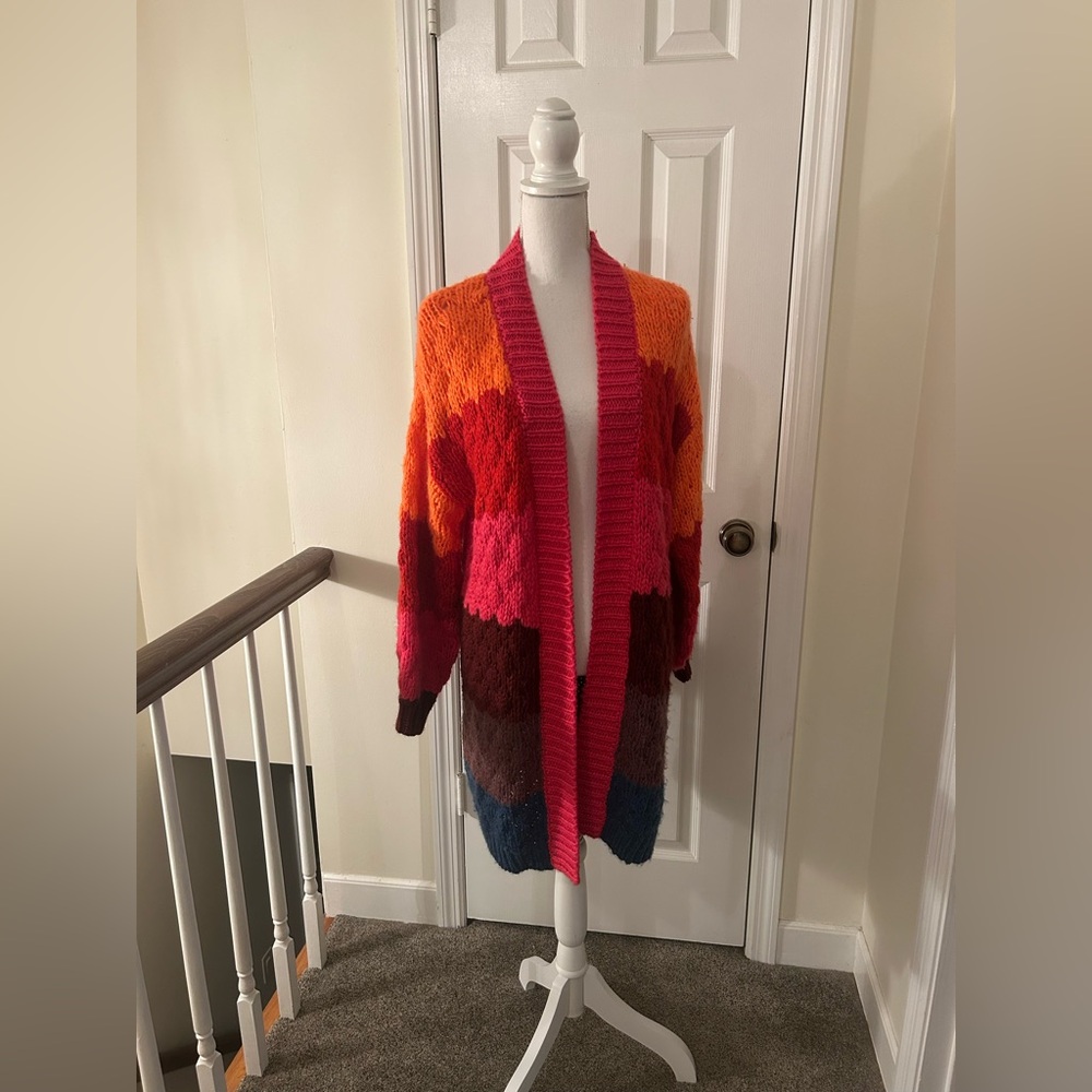 FARM Rio Block Striped Open Cardigan NWT! - Picture 14 of 16
